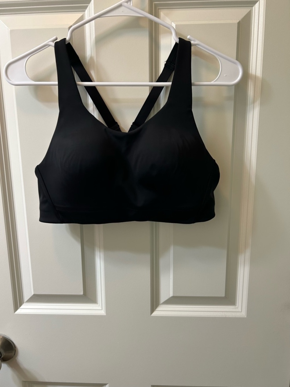 Athleta Black High-Impact Sports Bra with Cross-Back Straps